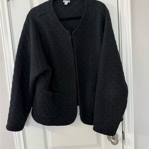 J. Crew Black Quilted Utility Jacket
